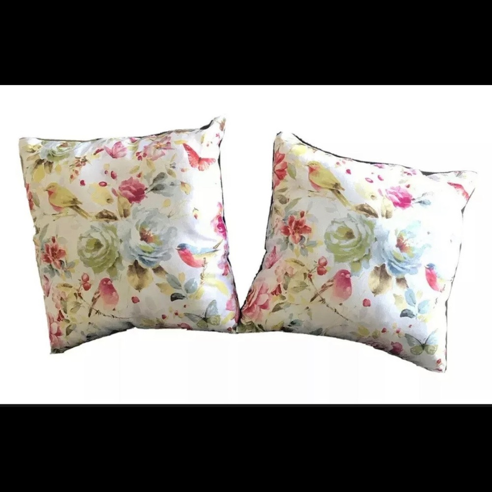 Floral Decorative Pillow Set of 2 (10 inches)